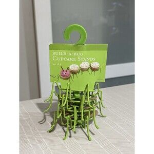 World Market Build A Bug Cupcake Stands Green Set Of 4 Brand New RARE HTF